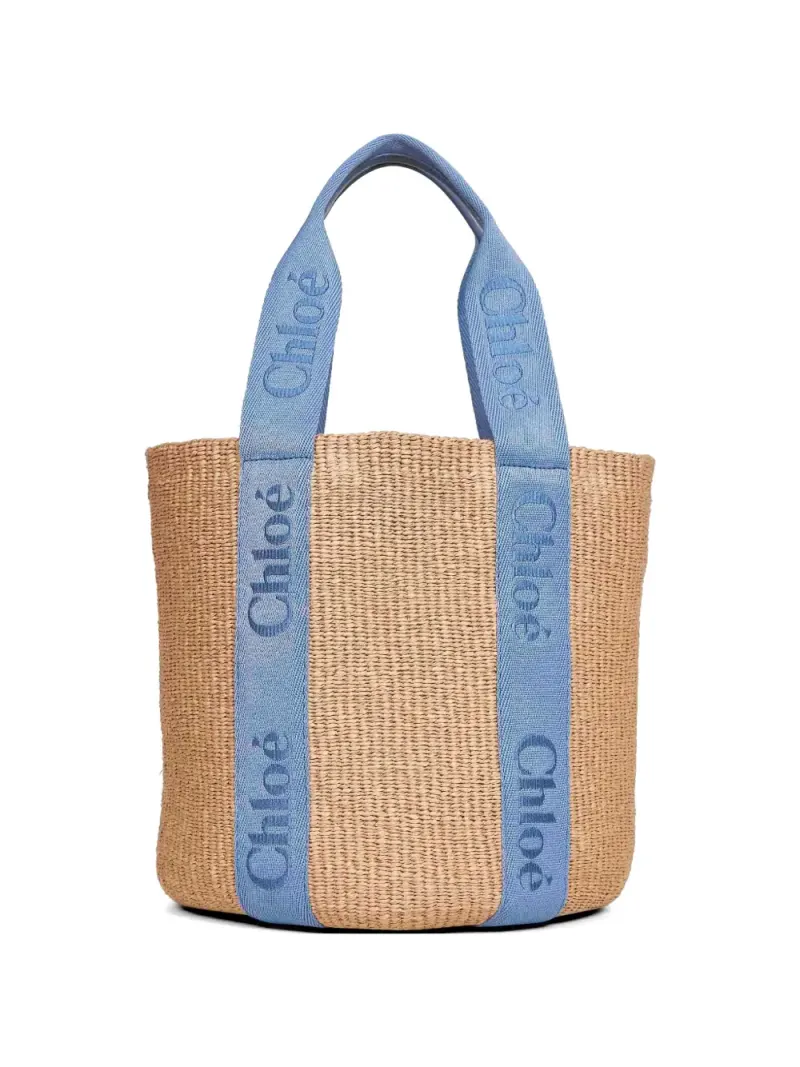 Chloé Großer Woody Shopper in Blau