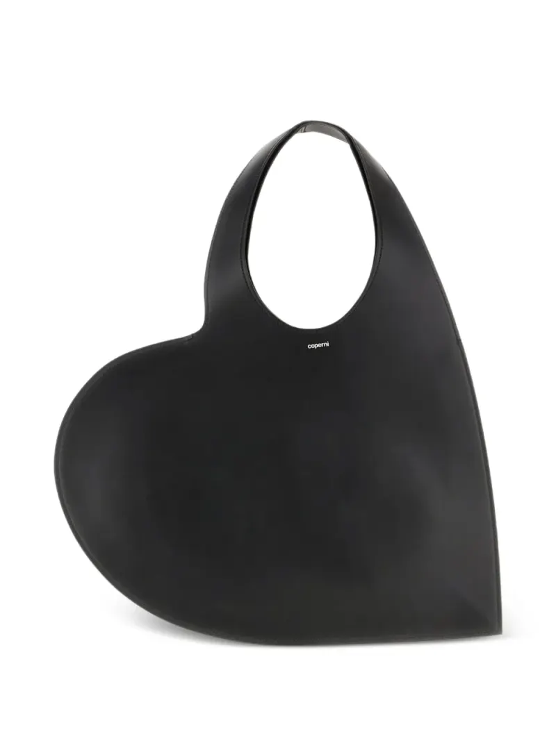 Coperni Heart Schultertasche aus Leder in Schwarz