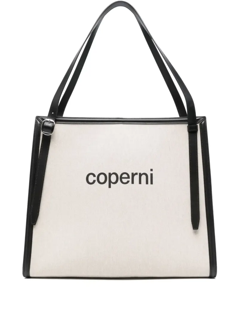 Coperni Tote Bag mit Logo-Gürtel in Nude