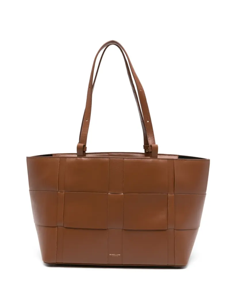 DeMellier Florence Tote Bag aus gewebtem Leder in Braun