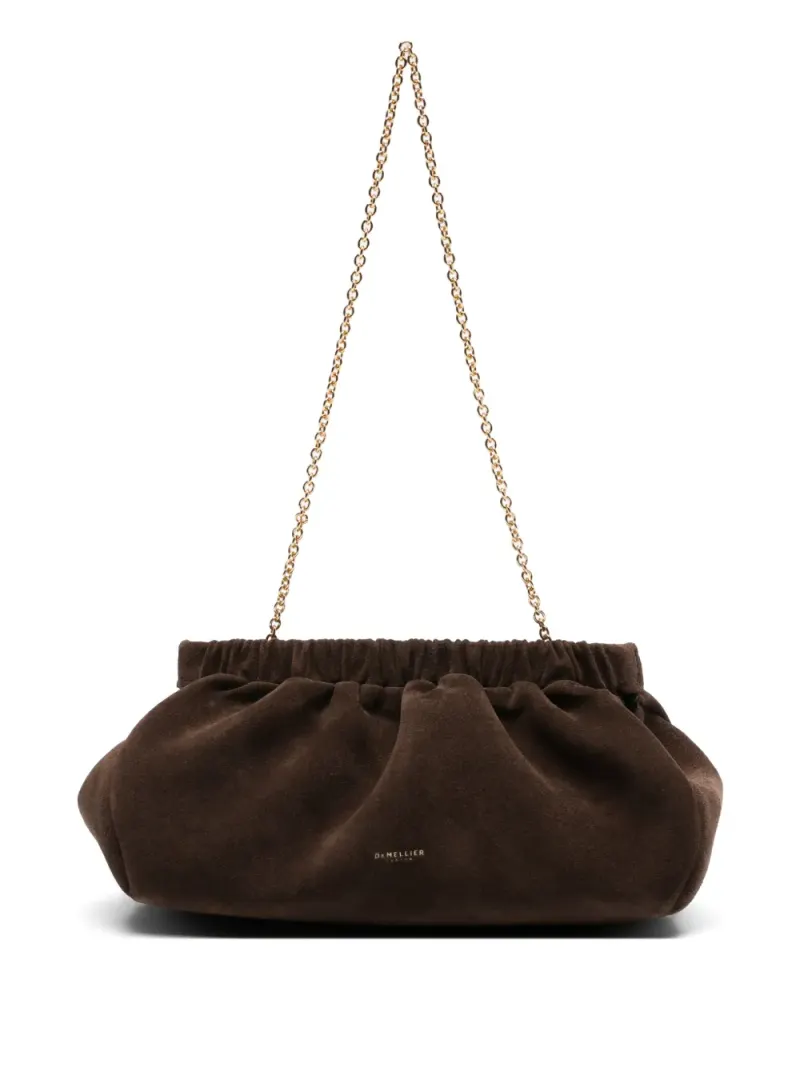 DeMellier Miami Clutch aus Wildleder in Braun Wildleder-Leder