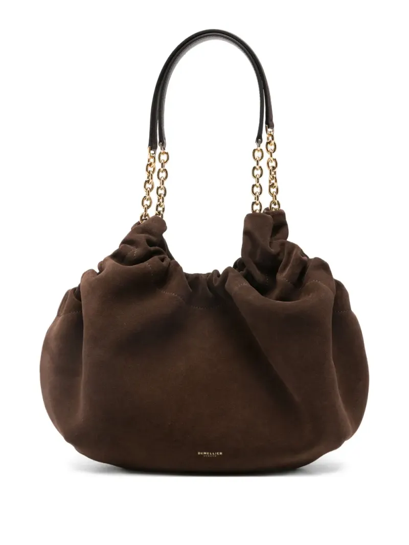 DeMellier Midi Miami Schultertasche aus Wildleder in Braun Wildleder-Leder