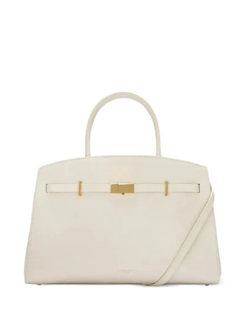 DeMellier Mittelgroße The Hudson Tote Bag mit Stabdetail in Nude