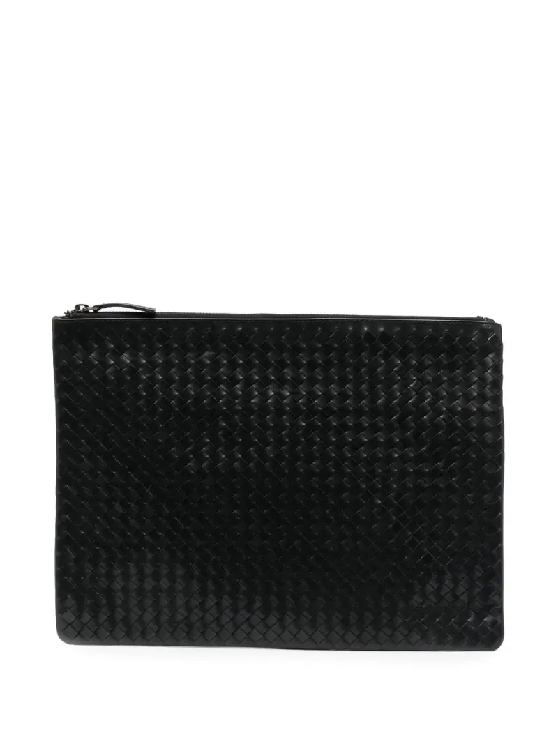 Dragon Diffusion Clutch mit Flechtmuster in Schwarz