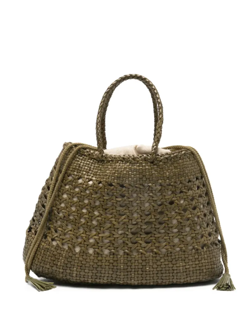 Dragon Diffusion Geflochtener Santa Cano Tote Bag in Grün
