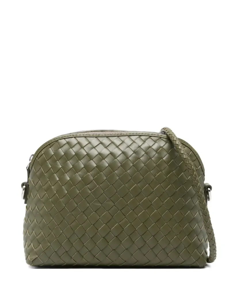 Dragon Diffusion Gewebte Chunky Fellini Satchel-Umhängetasche in Grün