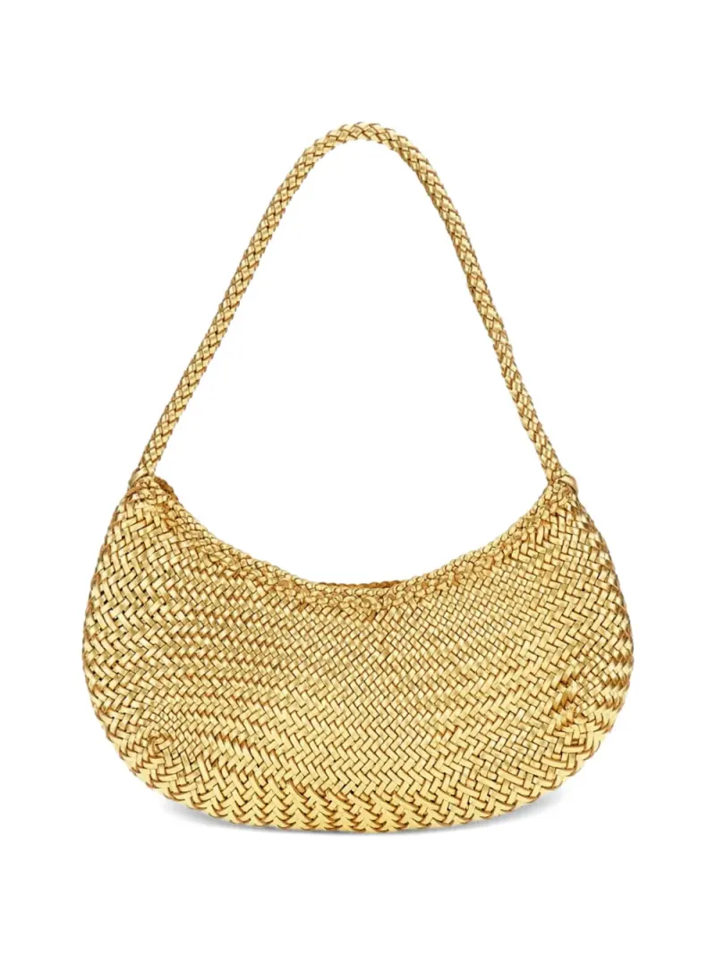 Dragon Diffusion Luna Mini woven tote bag Mini in Gold