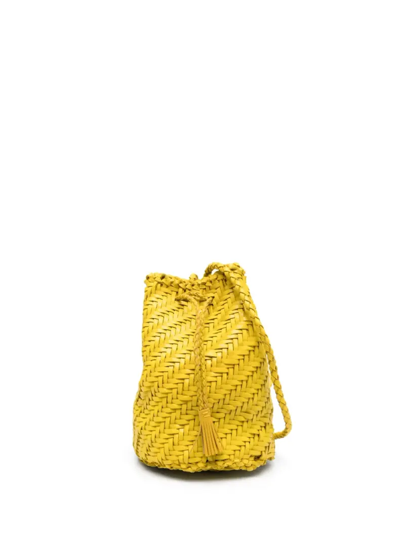 Dragon Diffusion Schultertasche mit Webmuster in Gelb