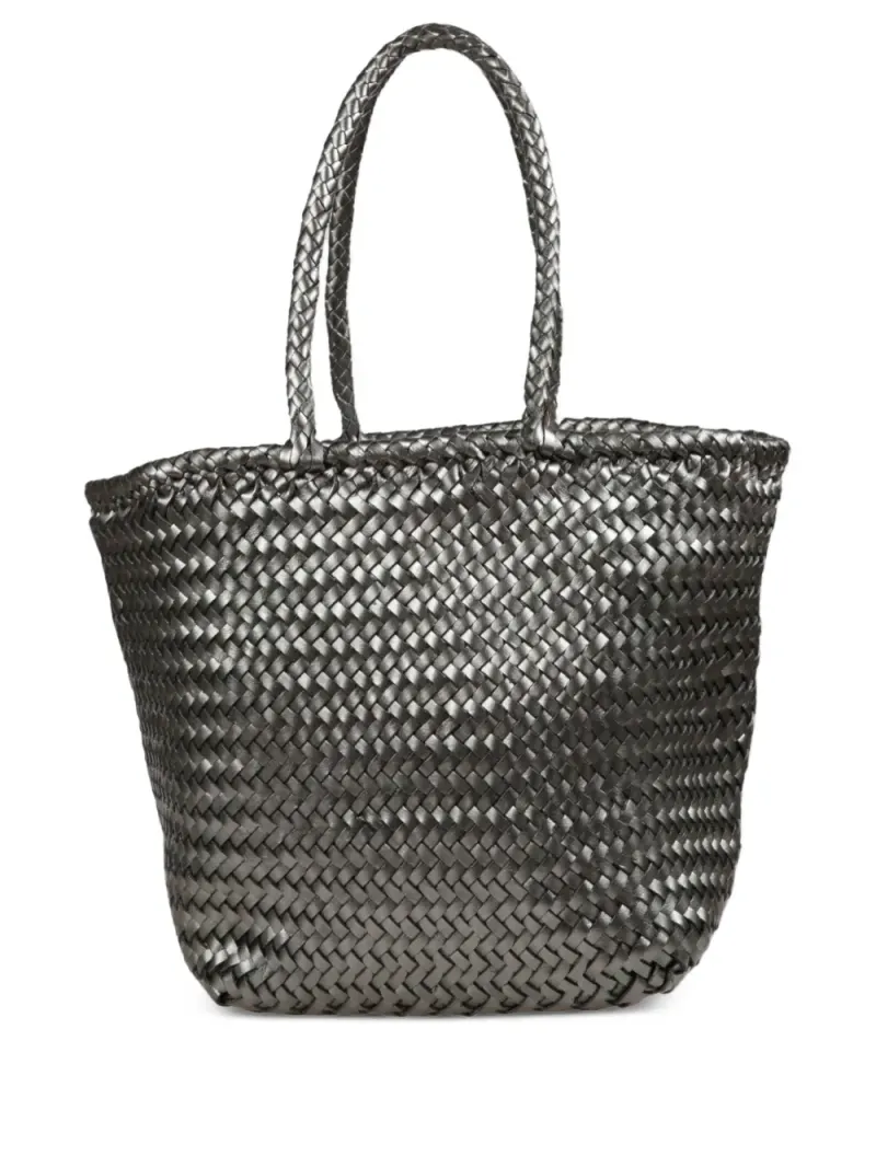 Dragon Diffusion Kleiner Woven Grace Basket Tote Bag in Grau