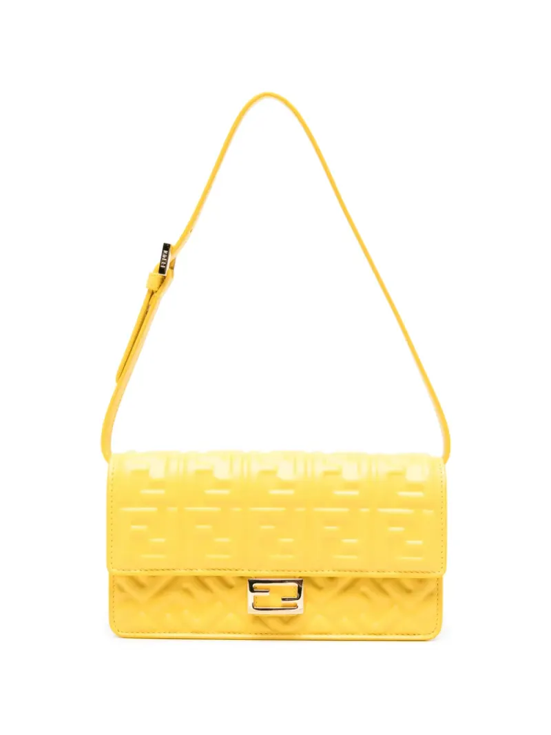 Fendi Baguette Umhängetasche mit Kettenriemen in Gelb