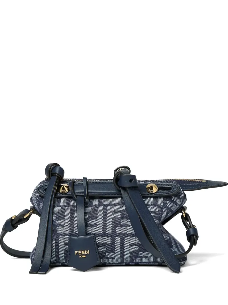 Fendi By The Way denim shoulder bag in Blau