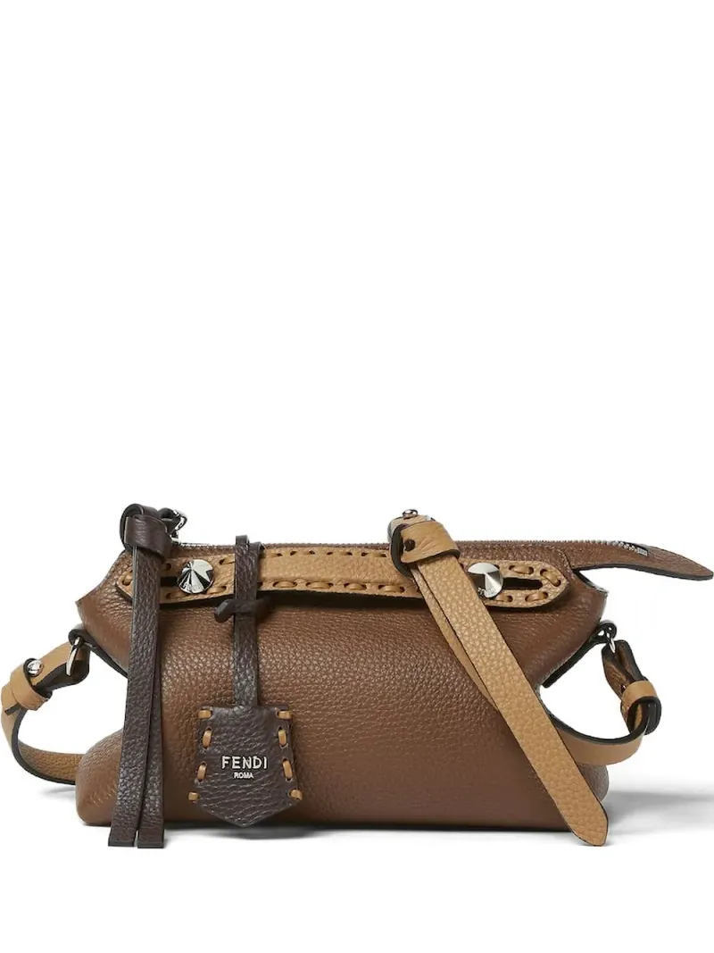 Fendi Mini By the Way Selleria Handtasche Mini in Braun