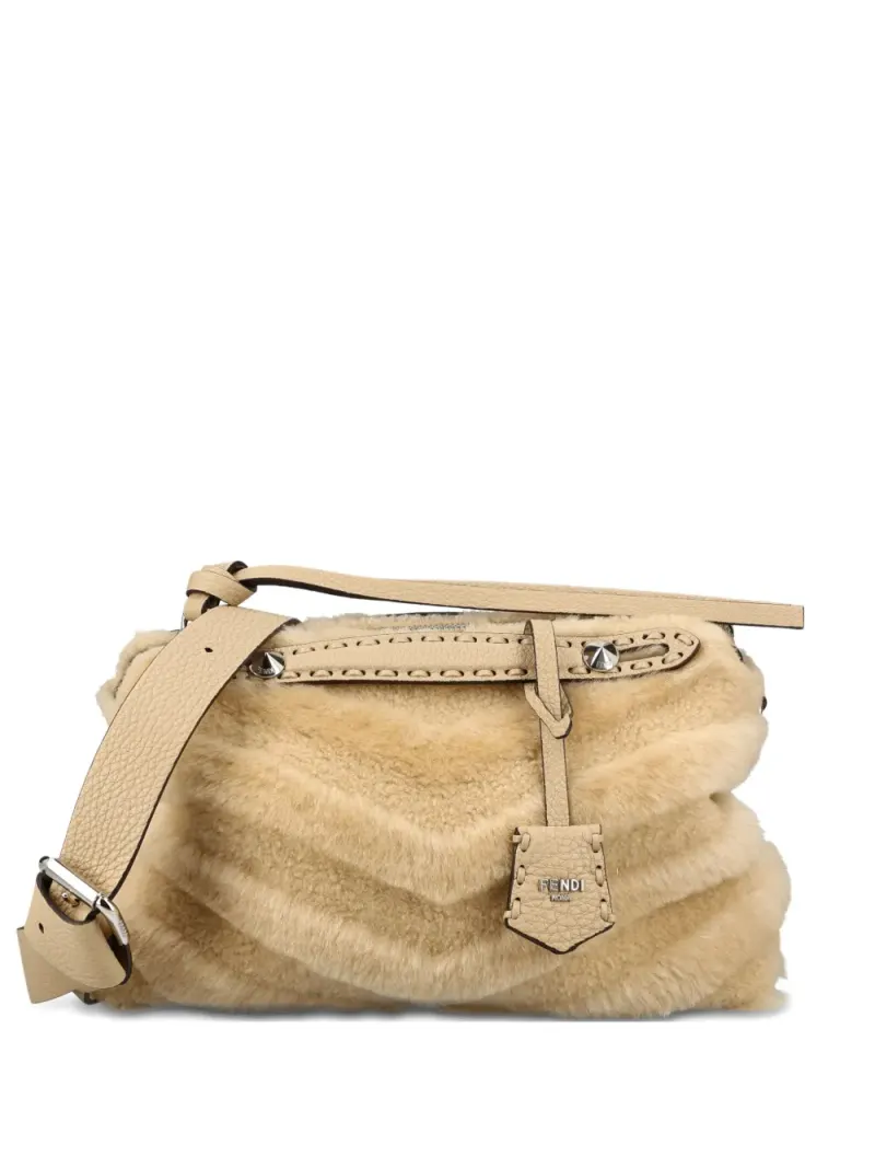 Fendi Mittelgroße By the Way Selleria Tote Bag in Nude