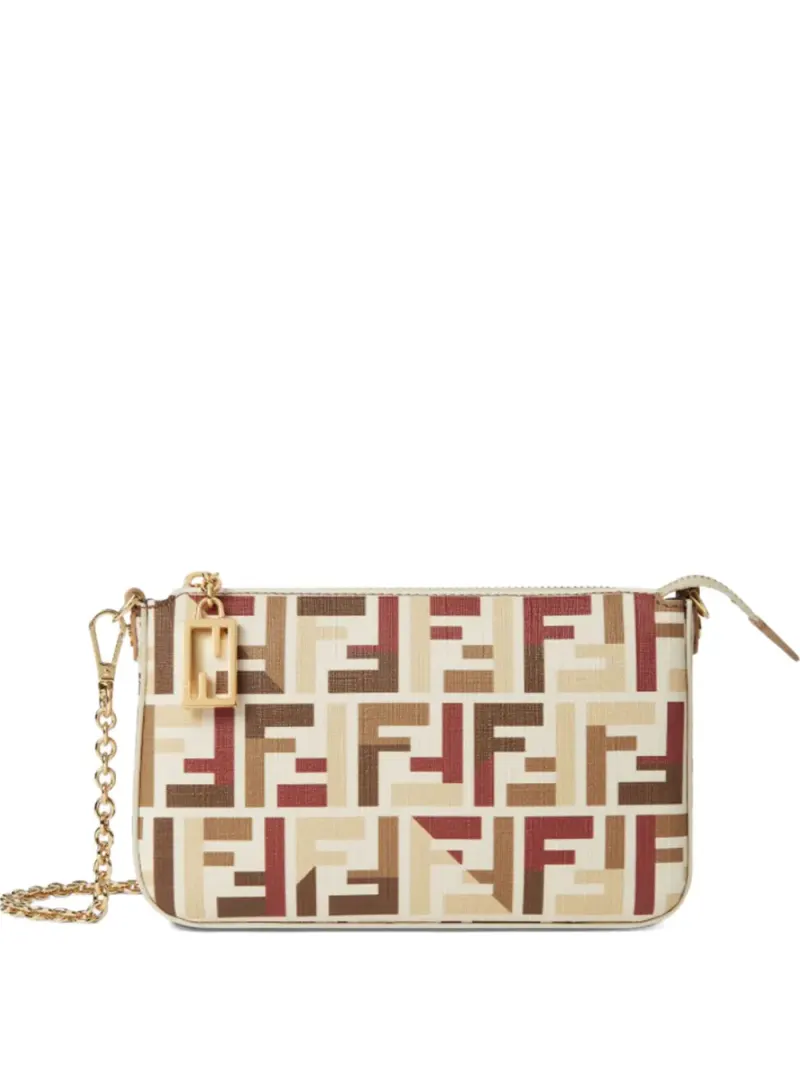 Fendi Clutch mit FF in Nude