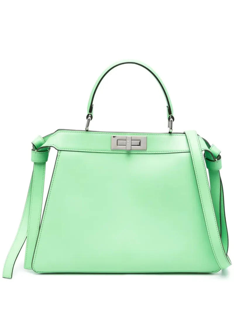 Fendi Mittelgroße Peekaboo ISeeU Handtasche in Grün