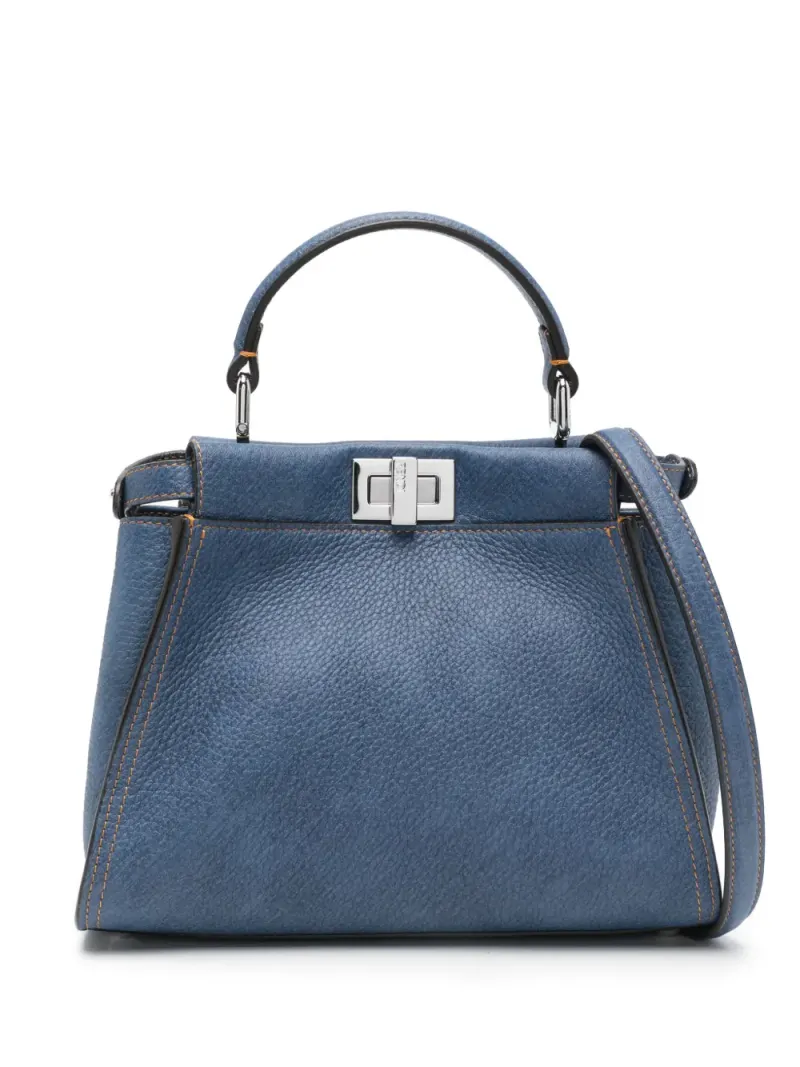 Fendi Mini Peekaboo Handtasche Mini in Blau