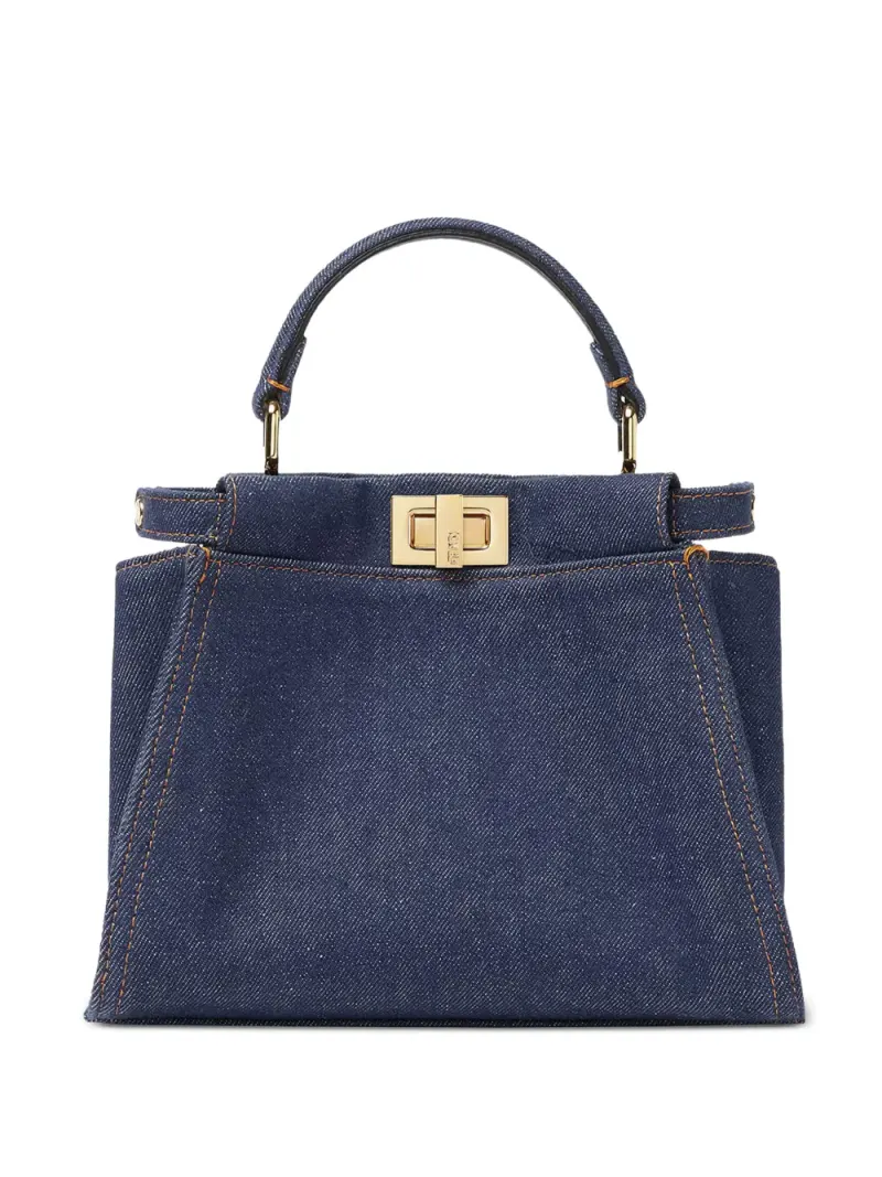 Fendi Kleine Peekaboo Tote Bag in Blau