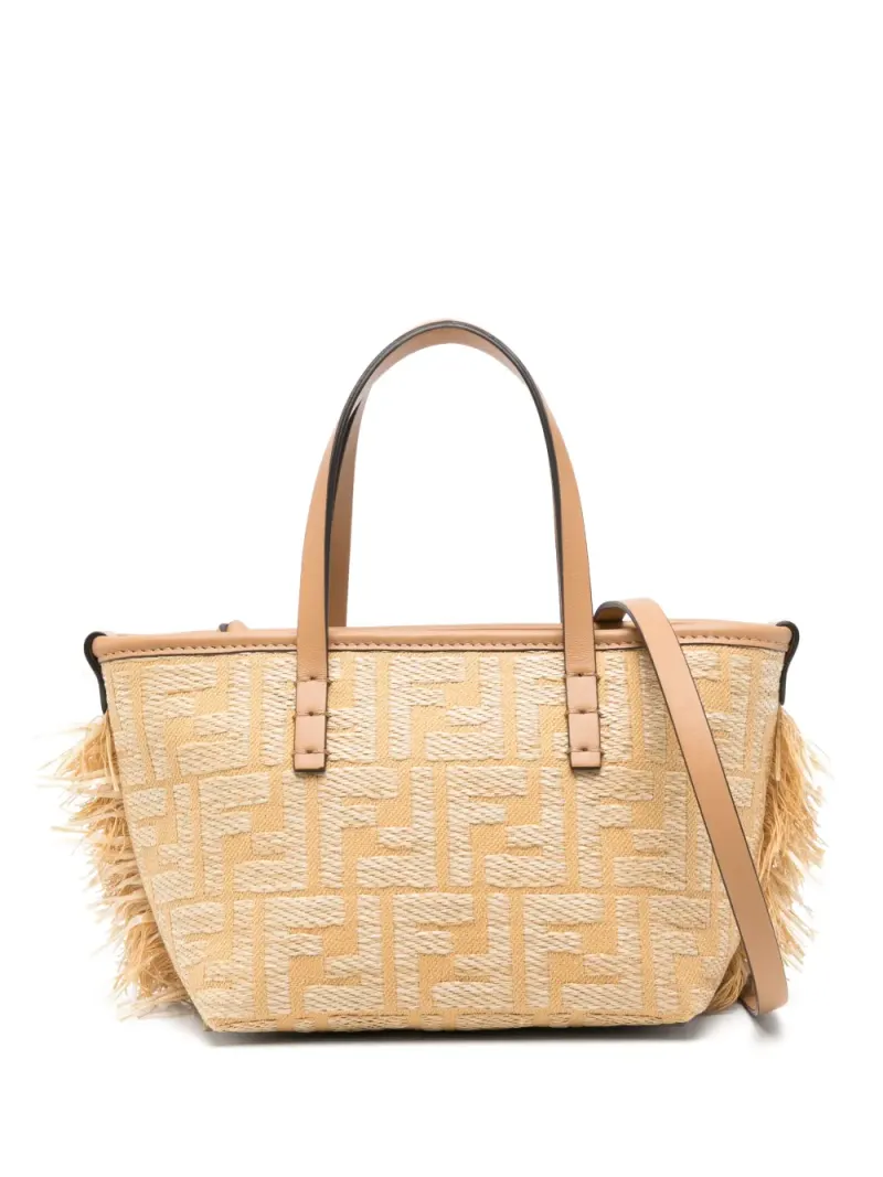 Fendi Mini Roll Shopper Mini in Nude