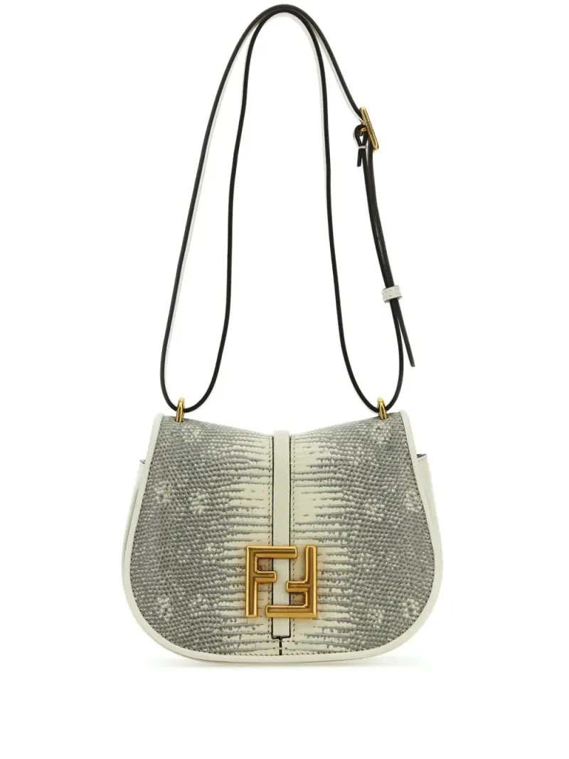 Fendi Schultertasche mit FF in Weiß