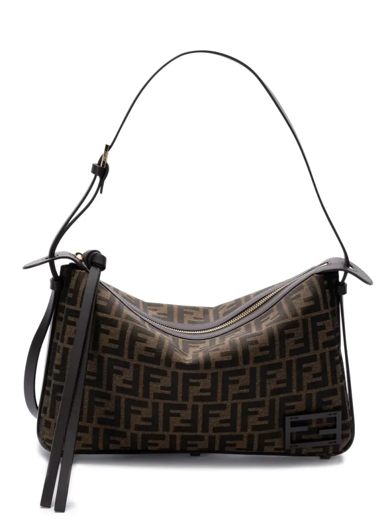 Fendi Mittelgroße Simply Schultertasche in Braun