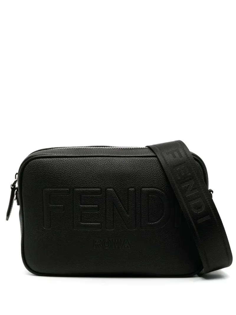 Fendi Umhängetasche mit Logo-Prägung in Schwarz