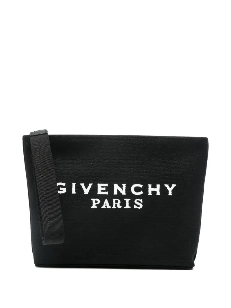 Givenchy Clutch mit Logo in Schwarz