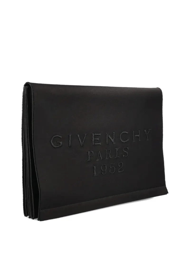 Givenchy Paris 1952 Clutch aus Satin in Schwarz