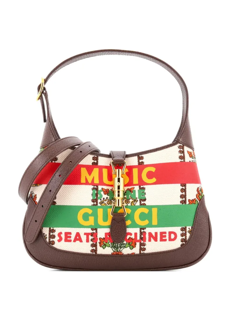 Gucci Kleine 100 Jackie 1961 Limited Edition Tasche aus Canvas in Braun