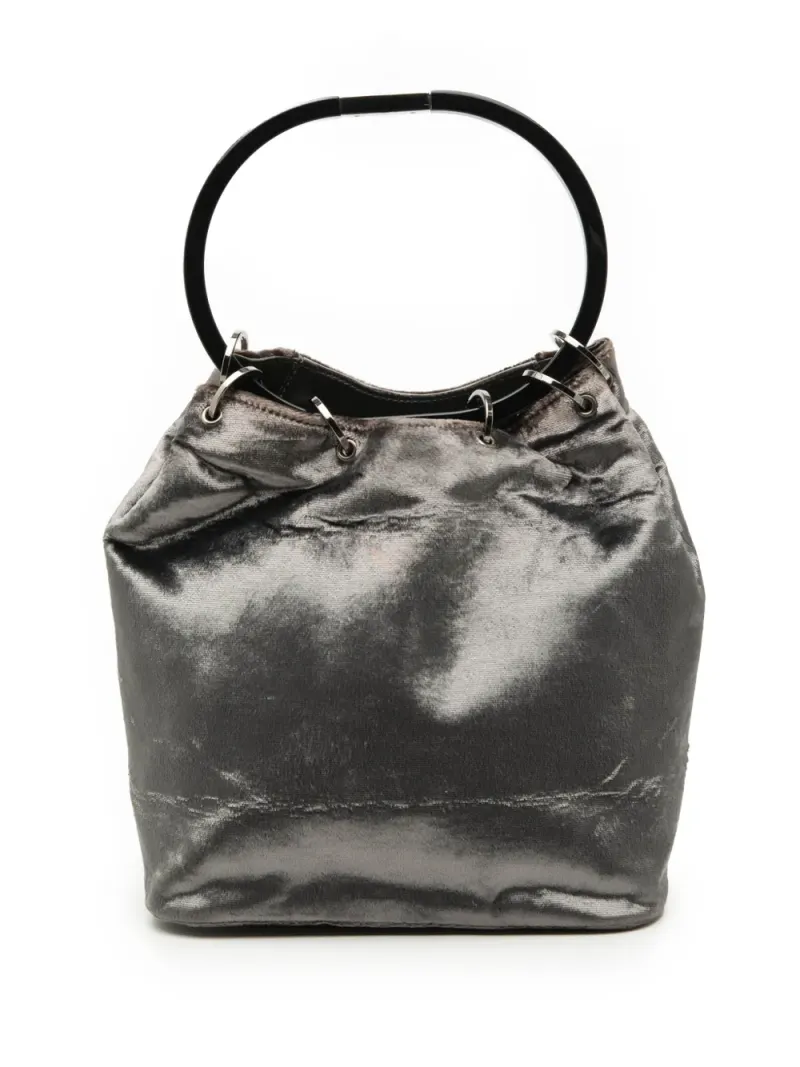 Gucci 20th Century Beuteltasche aus Samt mit Ring in Silber
