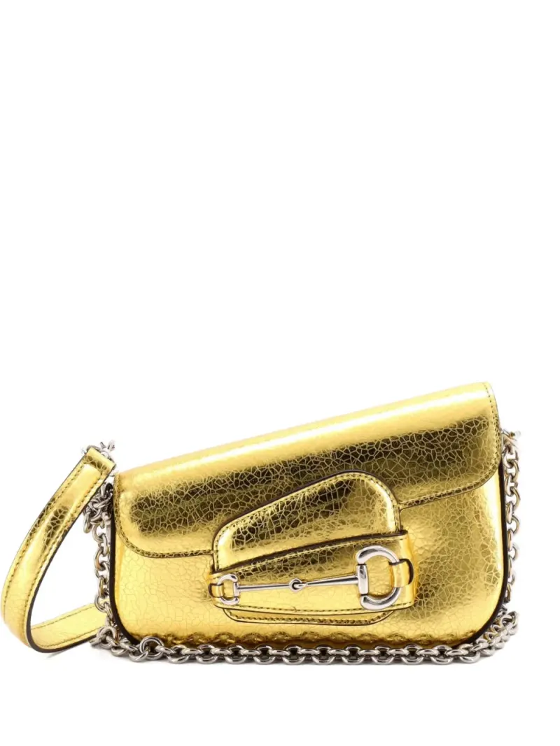 Gucci Asymmetrische Horsebit 1955 Mini Schultertasche Mini in Gold