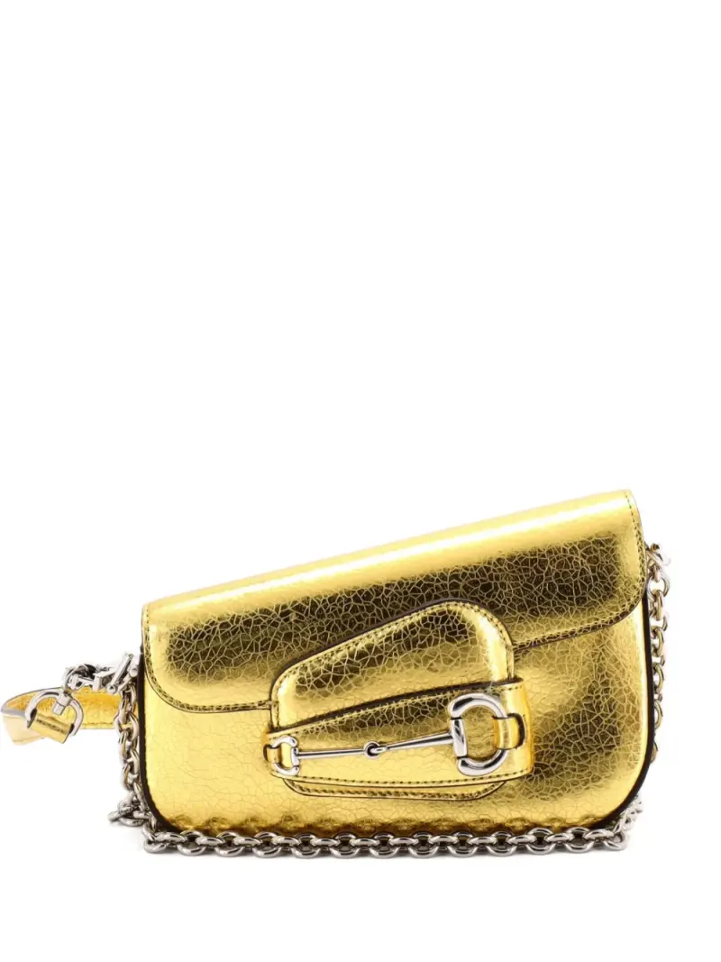 Gucci Asymmetrische Horsebit 1955 Mini Schultertasche Mini in Gold