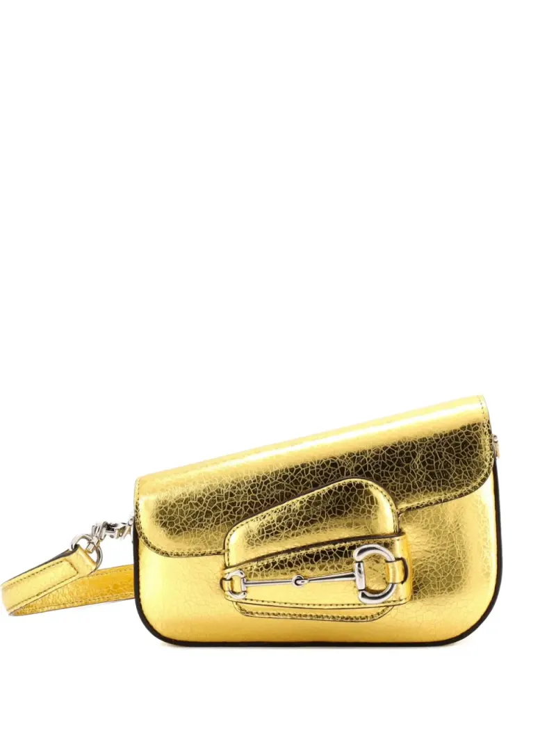 Gucci Asymmetrische Horsebit 1955 Mini Schultertasche Mini in Gold