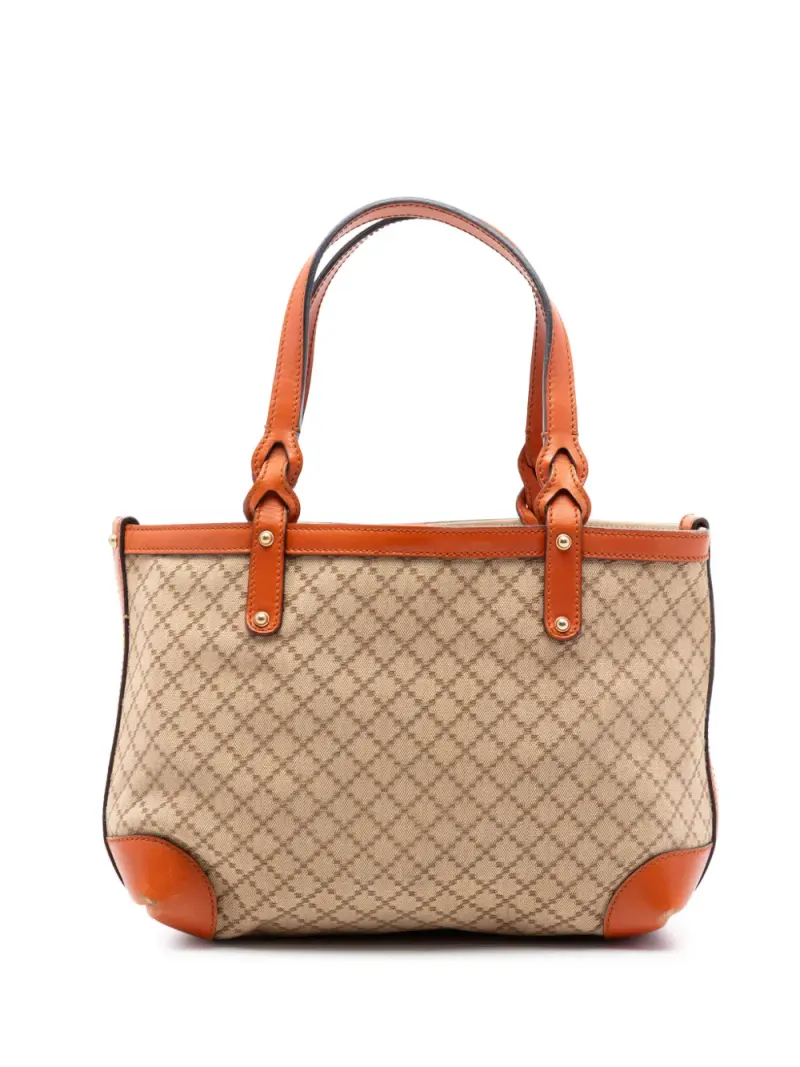 Gucci 2016-2026 kleine Diamante Craft Tote Bag aus Canvas in Orange