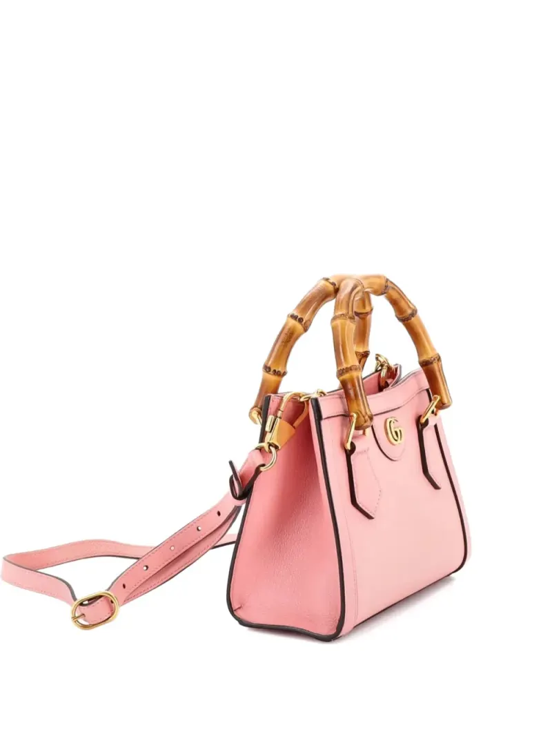 Gucci Diana NM Bamboo Mini in Rosa – Pre-owned Taschen