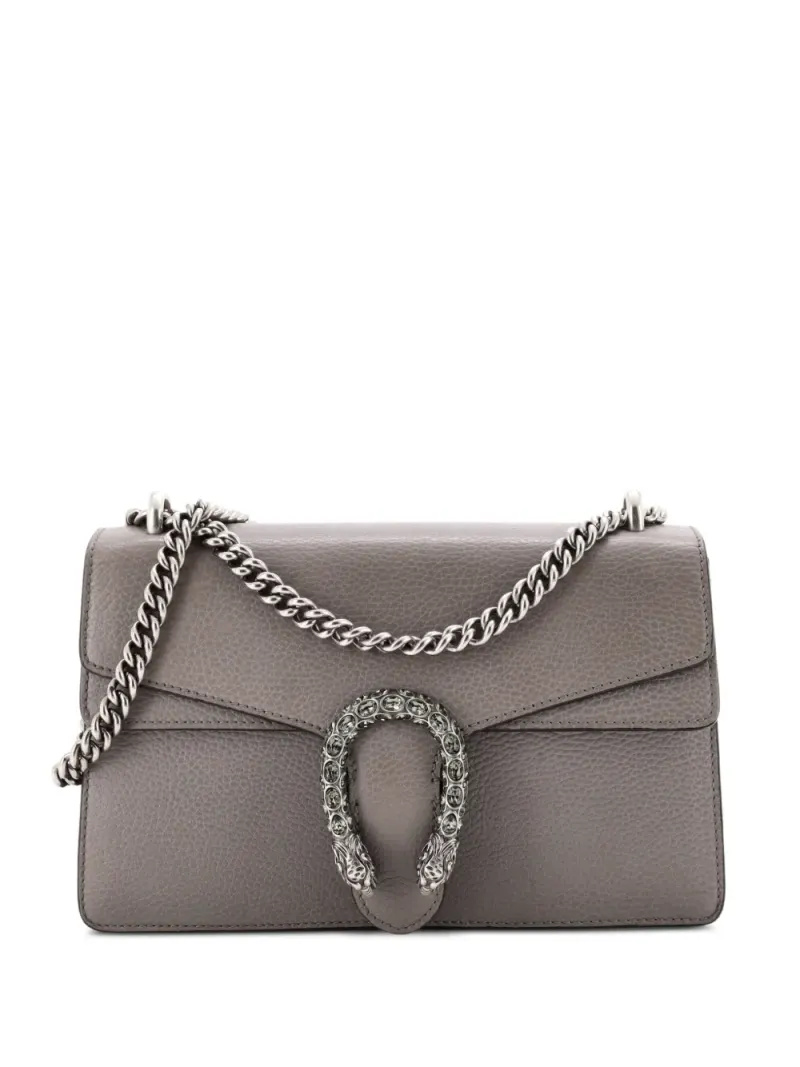 Gucci Kleine Dionysus Schultertasche aus Leder in Grau