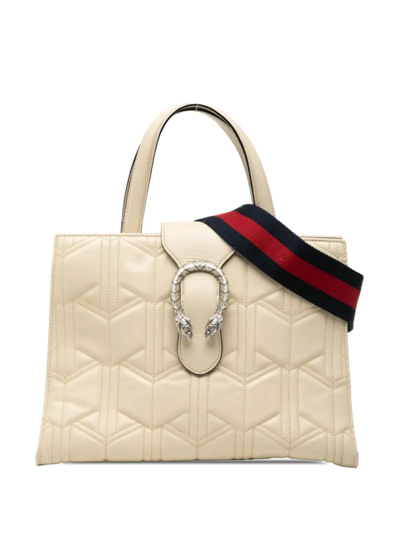 Gucci 2016-2026 gesteppte Dionysus Web Satchel-Tasche in Weiß