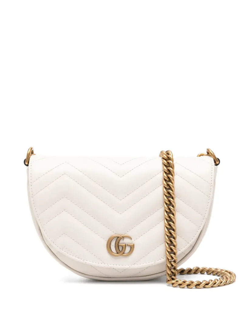 Gucci Mini GG Marmont Umhängetasche Mini in Weiß