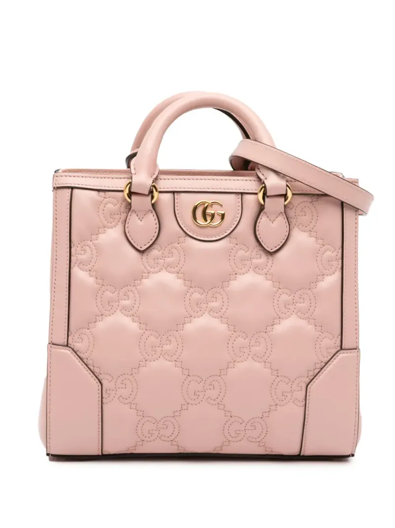 Gucci GG Matelasse Satchel-Tasche in Rosa Matelasse-Leder – Pre-owned Taschen