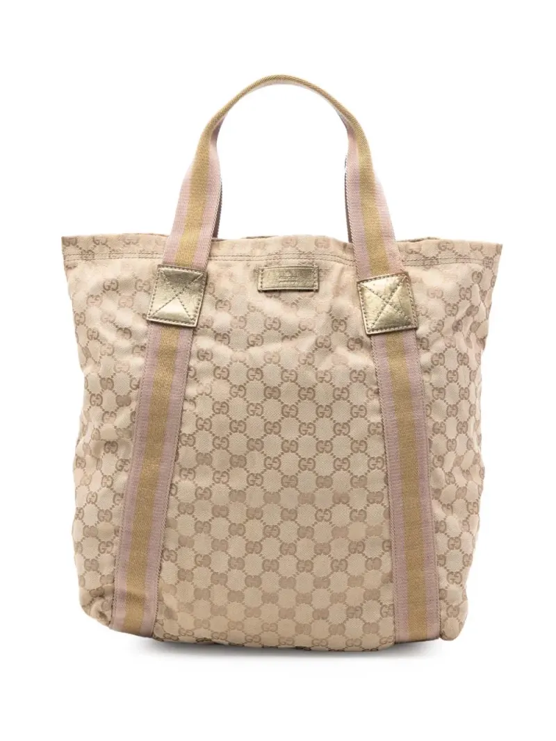 Gucci GG Web in Braun – Pre-owned Taschen