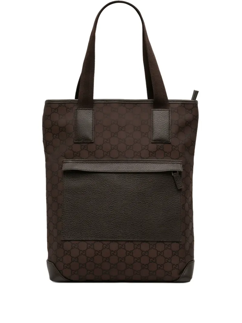 Gucci 2016-2025 GG Tote Bag aus Canvas in Braun