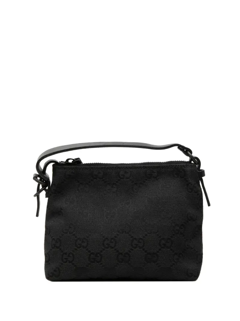 Gucci 2000-2015 Handtasche aus GG Canvas in Schwarz Gg-Canvas-Leder