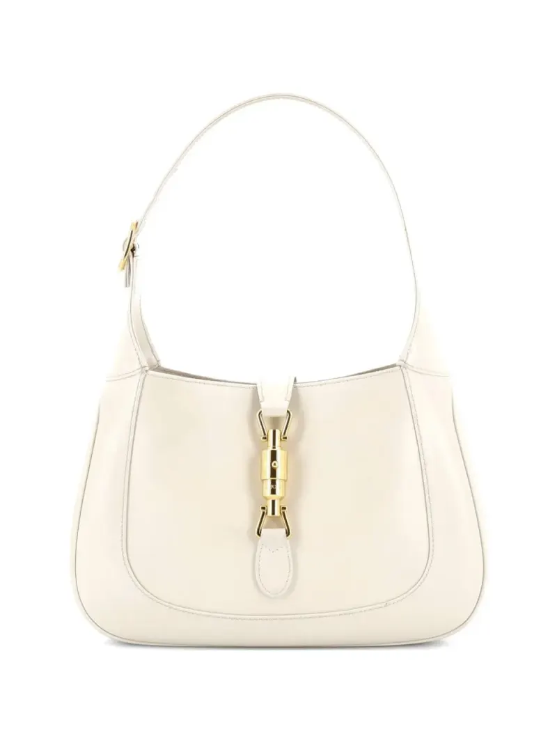 Gucci Kleine Jackie 1961 Tasche aus Leder in Weiß