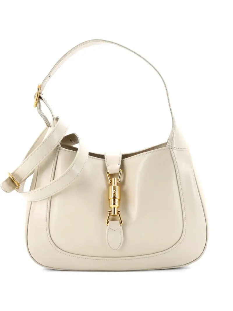 Gucci Kleine Jackie 1961 Tasche aus Leder in Weiß