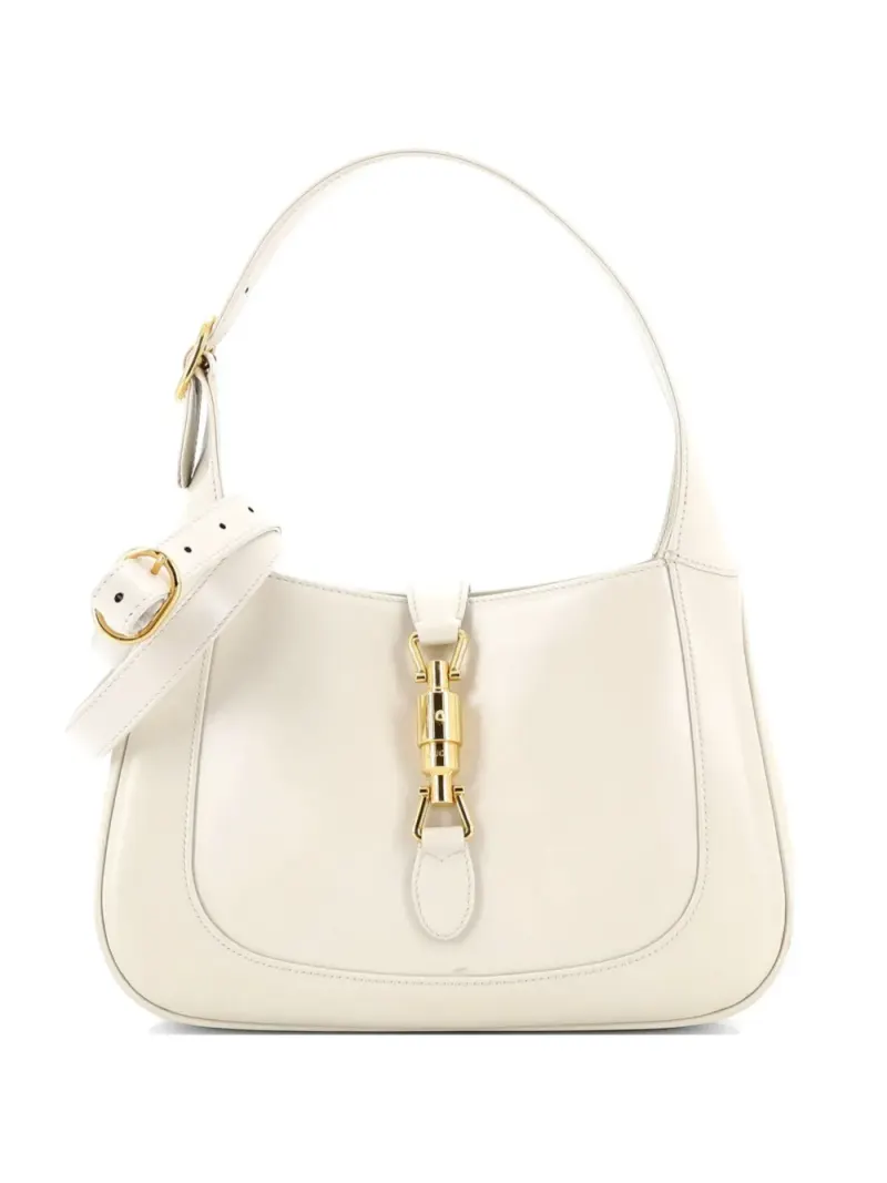 Gucci Kleine Jackie 1961 Tasche aus Leder in Weiß