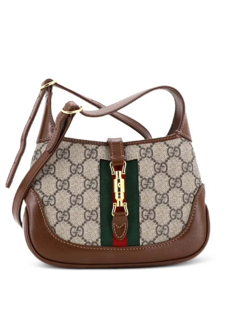 Gucci Mini Jackie 1961 Tasche aus beschichtetem GG Canvas Mini in Braun Gg-Canvas-Leder