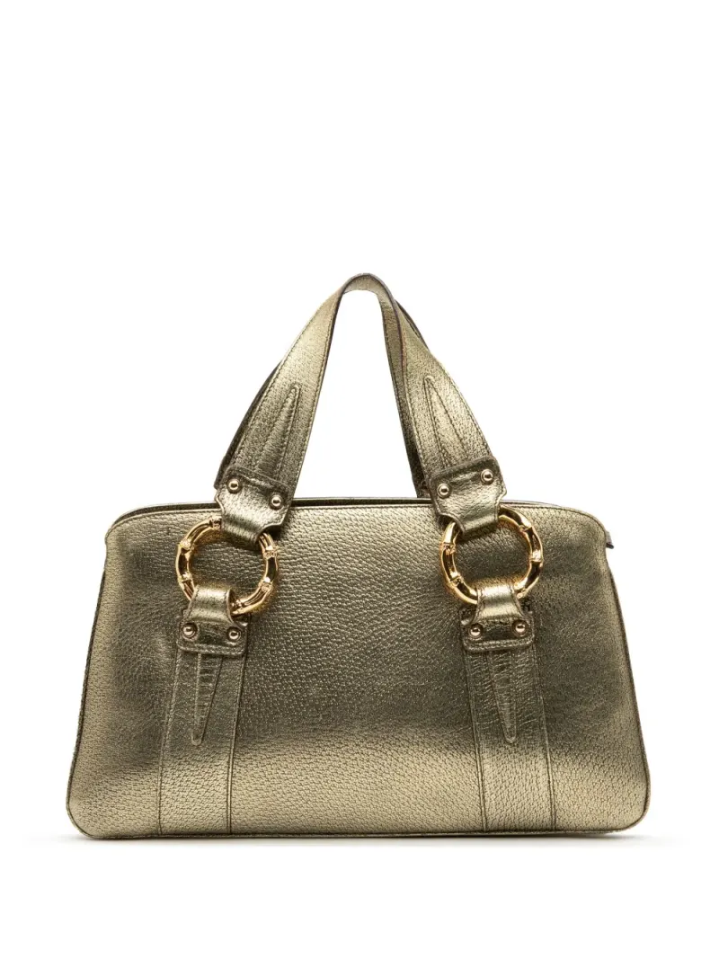 Gucci 2000-2015 Metallic-Handtasche aus Kalbsleder in Gold Kalbsleder-Leder