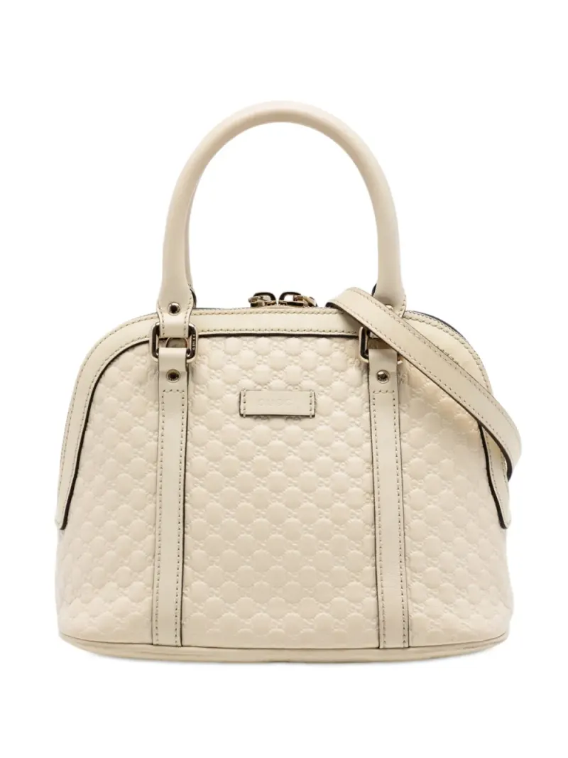 Gucci Microguccissima Dome Satchel-Tasche in Weiß Guccissima-Leder – Pre-owned Taschen