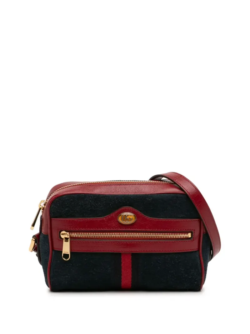 Gucci 2000-2015 mini Ophidia Umhängetasche aus Wildleder in Blau Wildleder-Leder
