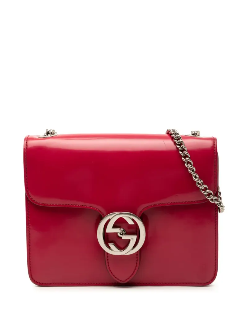 Gucci polierte GG Dollar in Rot – Pre-owned Taschen