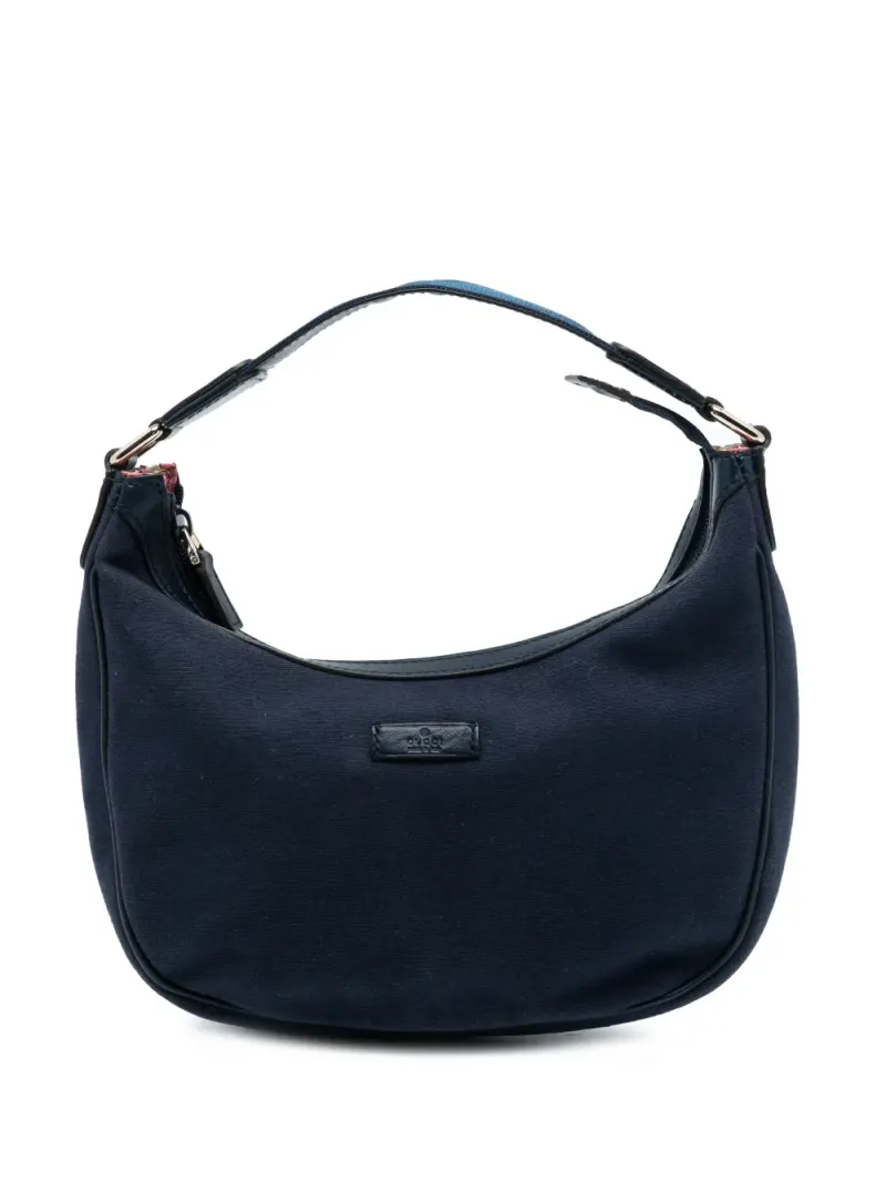 Gucci 2016-2025 mittelgroße Pop Handtasche aus Canvas in Blau